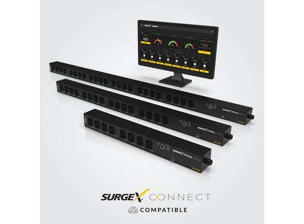 IP-kontrollert PDU 8x IEC C13 SurgeX, Ind swich socket, remote on/off. 