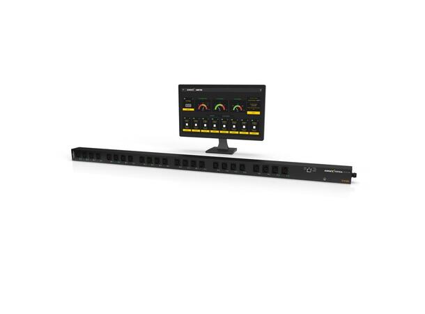 IP-kontrollert PDU 20xC13 + 4xC19 SurgeX, Ind swich socket, remote on/off. 