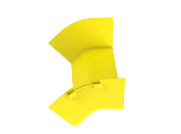 FiberRunner 12x4" Yttervinkel 45°, Gul Panduit Halogenfri 