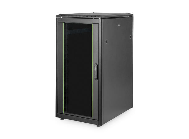 22U Gulvskap,Unique 1164x600x800mm Digitus, sort, 1200kg 