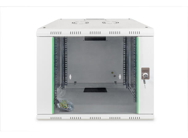 9U Veggskap Unique 509x600x450mm Digitus, Grå, 100kg 