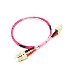 Fiberpatch OM4, SC-SC Dupl, 15m Halogenfri 3mm, Erika Violet