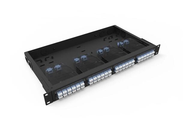 Jotec Panel Slimline 4xMPO/MTP kassett 1U for inntil 96 fiber 
