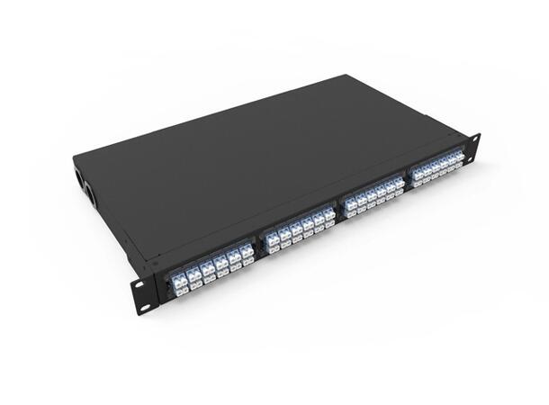 Panel Slimline 1U for4xMPO/MTP Kassett For inntil 96 fiber 