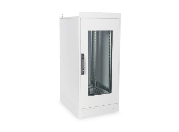 24U Gulvskap,1300x600x800mm Inne skap IP55, Grå, 1500kg 