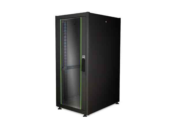 26U Gulvskap,Basic 1330x600x800mm Digitus, sort, 600kg 