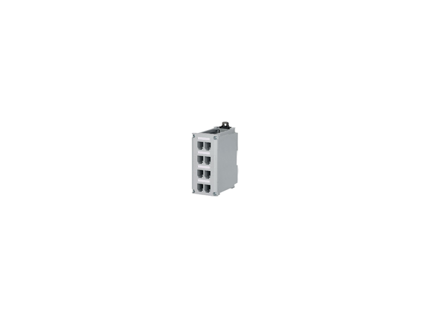 Mini-Com 8-port DIN Rail Patch panel Panduit Skjermet 