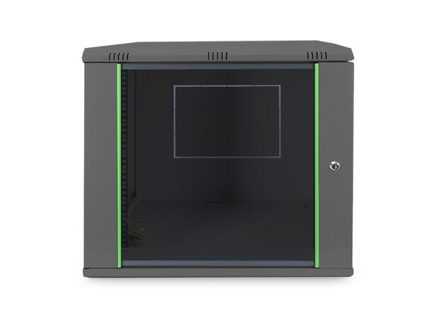 12U Veggskap, 611x600x450mm Digitus, Sort, 60kg 