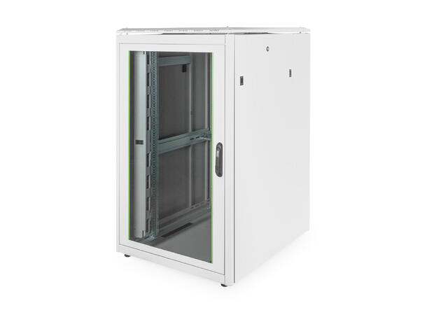 26U Gulvskap, Unique 1342x800x1000mm Digitus, grå, 800kg 