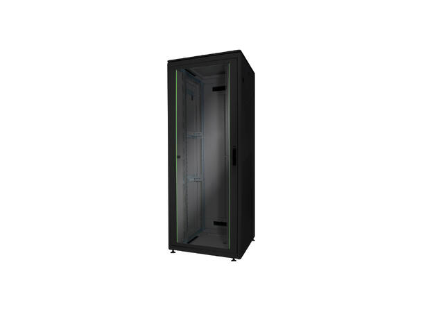 32U Gulvskap,Unique 1609x800x800mm Digitus, sort, 800kg 