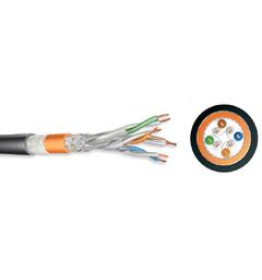 Cat7 S/FTP Duct Grade AWG 23/1 LSZH Cca WaterBloc water/UV-res, MDPE jacket, Blk