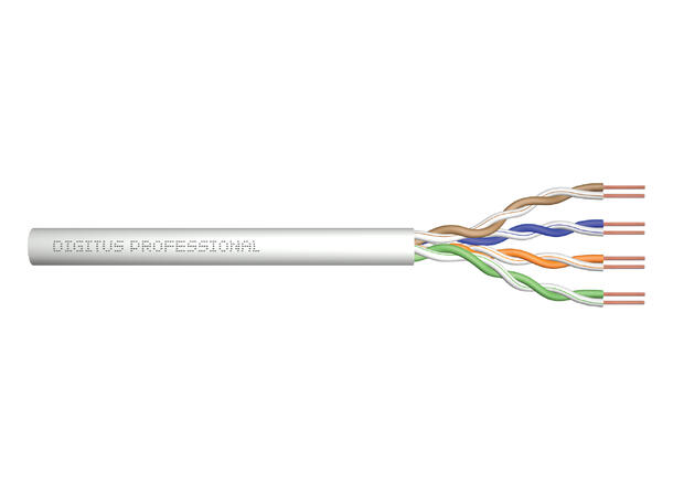 Kat5e U/UTP 4p PVC Grå U305m Digitus 