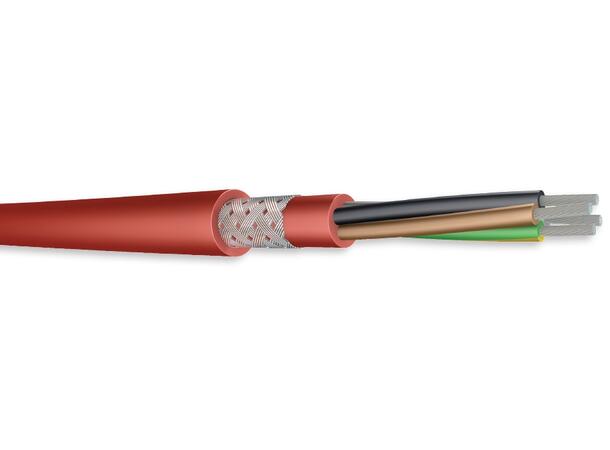 Signalkabel 4x1.5mm² SiHF-C-SI Skjermet, high temp 180°C, Red 