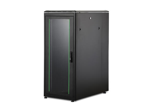 26U Gulvskap,Unique 1342x600x1000mm Digitus, sort, 800kg 