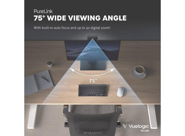 2K Quad HD Web Camera, PureLink Crystal-Clear Video and Audio Quality 