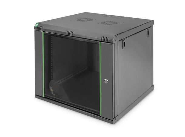 9U Veggskap Basic 478x600x450mm Digitus, Sort, 60kg 