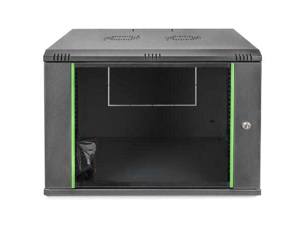 9U Veggskap Basic 478x600x450mm Digitus, Sort, 60kg 