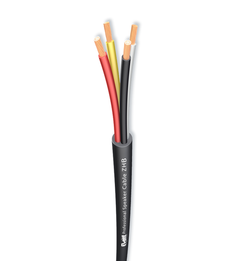 Høyttalerkabel 2x4,0mm2 Event® LSZH Ø=8,8mm B2ca Sort 500mT