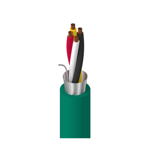 KNX kabel 2x2x0.8 Green 500mT Belden YE00906, Flammehemmet halogenfri