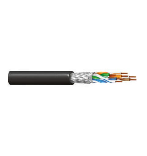 Kat5e Industri, 4par, SF/UTP, FRNC Belden 74001NH, AWG24/1, Sort, 305mT