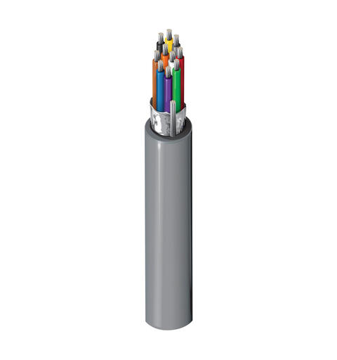 Signalkabel 10leder skjermet, PVC Belden 9540, AWG24, Grå, U305m