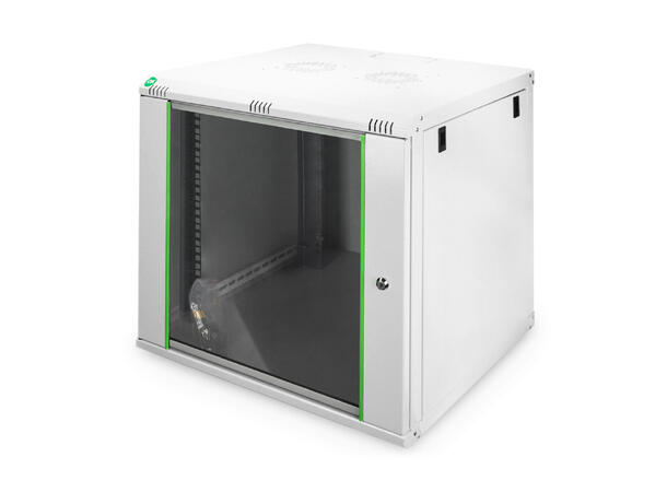 12U Veggskap Basic 611x600x600mm Digitus, Grå, 60kg 