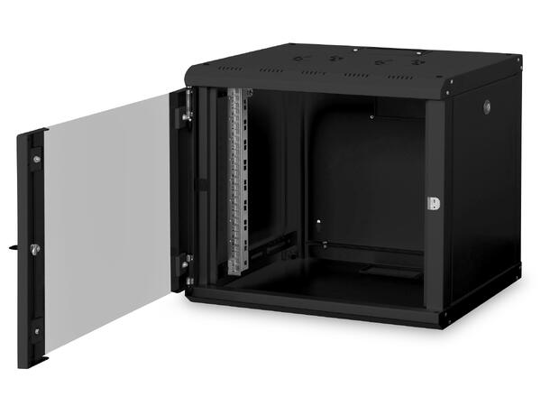 9U Veggskap Unique 509x600x450mm Digitus, Sort, 100kg 