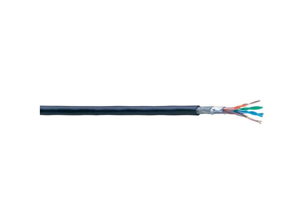 Kat5e Industri, 4par, SF/UTP, PUR Belden 74001PU, AWG24/1, Sort, 500mT 