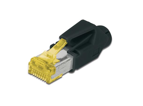 RJ45 han Kat6A Hirose TM31 sort hette 