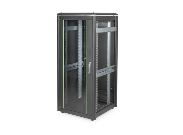 26U Gulvskap, Unique 1342x600x600mm Digitus, sort, 800kg 