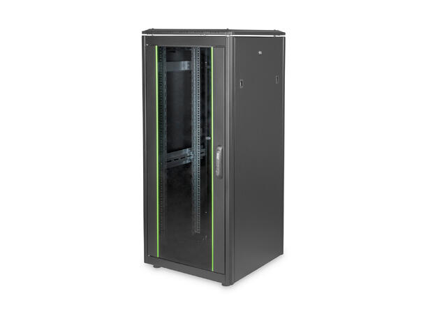 26U Gulvskap, Unique 1342x600x600mm Digitus, sort, 800kg 