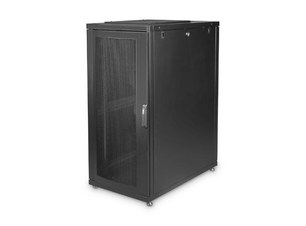 26U serverskap Unique 1340x600x1000mm Digitus, Sort, 1000kg 