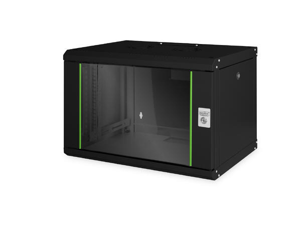 7U Veggskap,Unique 420x600x450mm Digitus, Sort, 100kg 