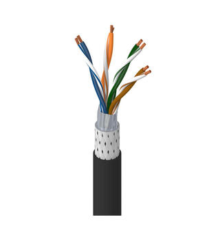 Kat5e Industri, 4par, SF/UTP, FRNC Belden 74002NH, AWG 26/7, Sort, 305mT