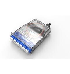 MPO Kassette SlimLine OS2 male 24xLC Pol.A 1xMPO konnektor APC
