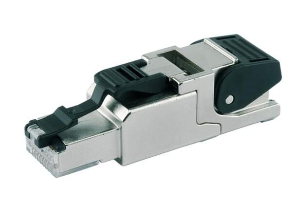 RJ45 han, kat6a, Feltterminerbar Telegärtner, Skjermet, IP20 