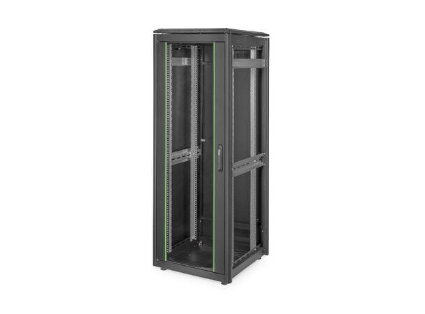 32U Gulvskap,Unique 1609x600x600mm Digitus, sort, 800kg 