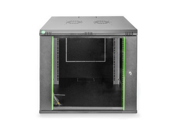 9U Veggskap 478x600x600mm Digitus, Sort, 60kg 