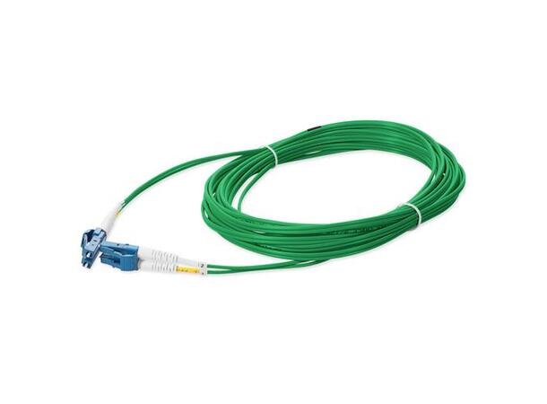 Fiberpatch OM2, LC-LC Dupl, 3m Halogenfri 3mm, Grønn 