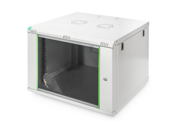 7U Veggskap Basic 389x600x600mm Digitus, Grå, 60kg 