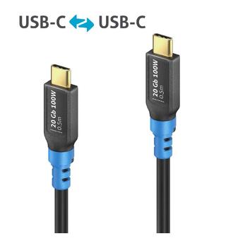 FlexInstall USB-C til USB-C kabel 0.5m 20 Gb, PureLink