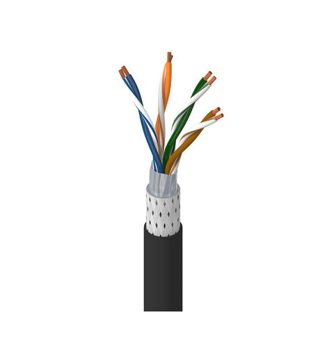 Kat5e Industri, 4par, SF/UTP, PUR Belden 74003PU, AWG 26/19, Sort, 500mT