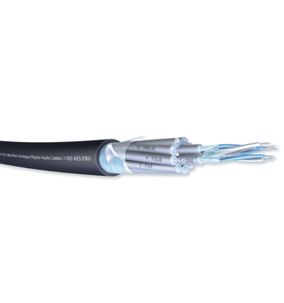 Mikrofonkabel multi 2-par AES/EBU TPM kappe sort