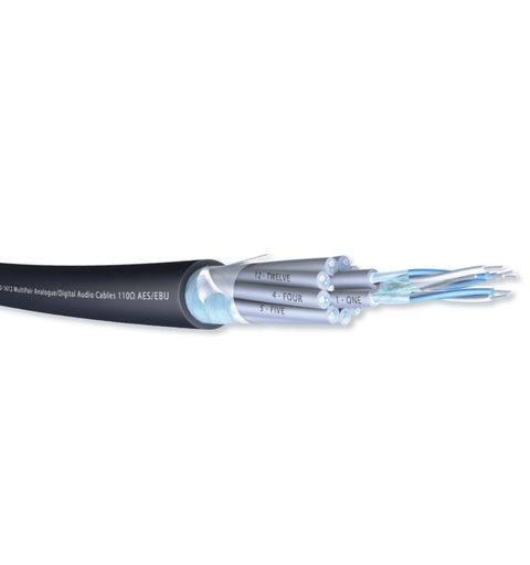 Mikrofonkabel multi 2-par AES/EBU TPM kappe sort