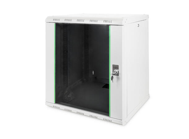 12U Veggskap, Unique 643x600x450mm Digitus, Grå, 100kg 