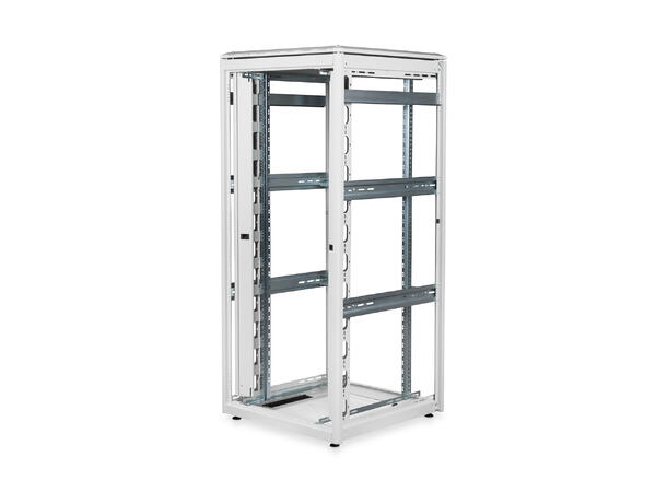 42U Gulvskap, Unique, 2053x800x800mm dobbel perf.dør, grå, 800kg 