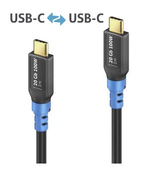 FlexInstall USB-C til USB-C kabel 1m 20 Gb, PureLink