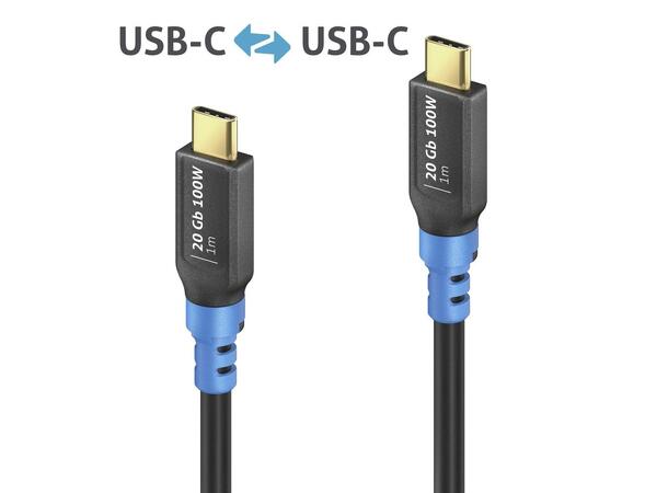 FlexInstall USB-C til USB-C kabel 1m PureLink 