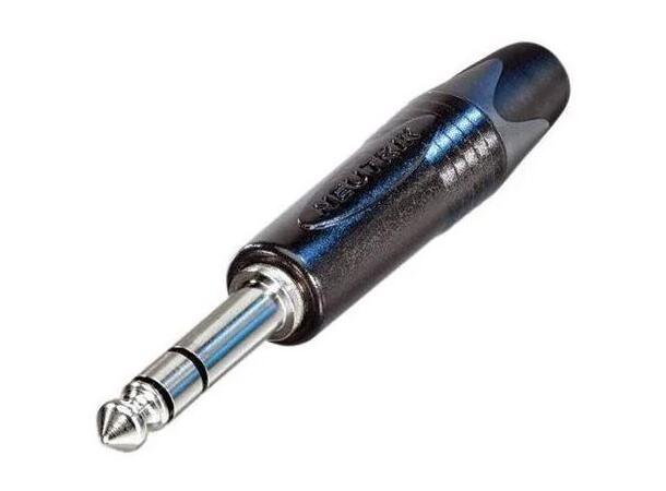 Neutrik 6,3mm jack plugg 3P Han Sort MOQ 100 stk. 