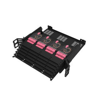 Panel UltraSlim 2U, 24xMPO/MTP Kassett For inntil 288 fiber